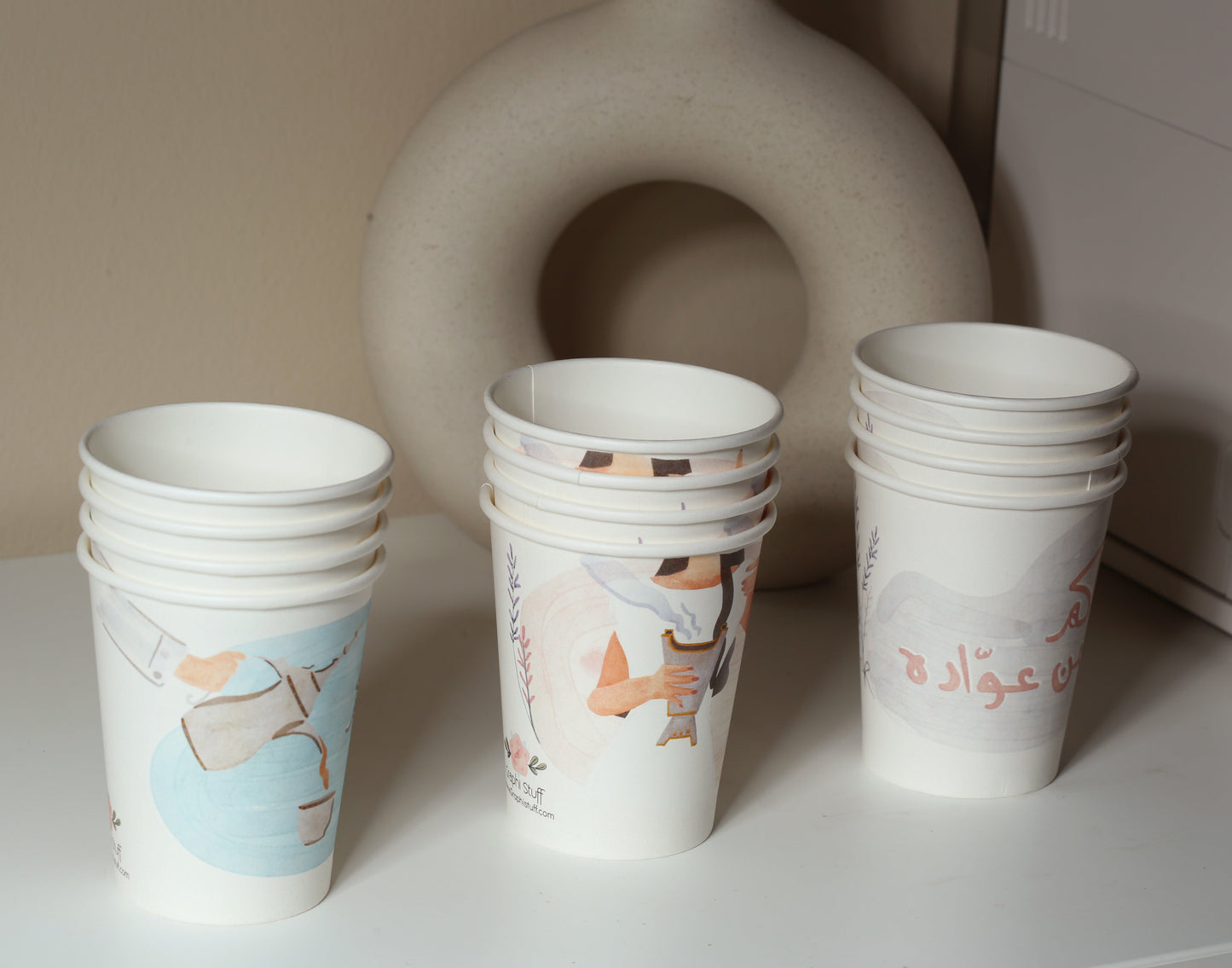 Eid medium Paper Cups (3 different designs- 12 pcs)