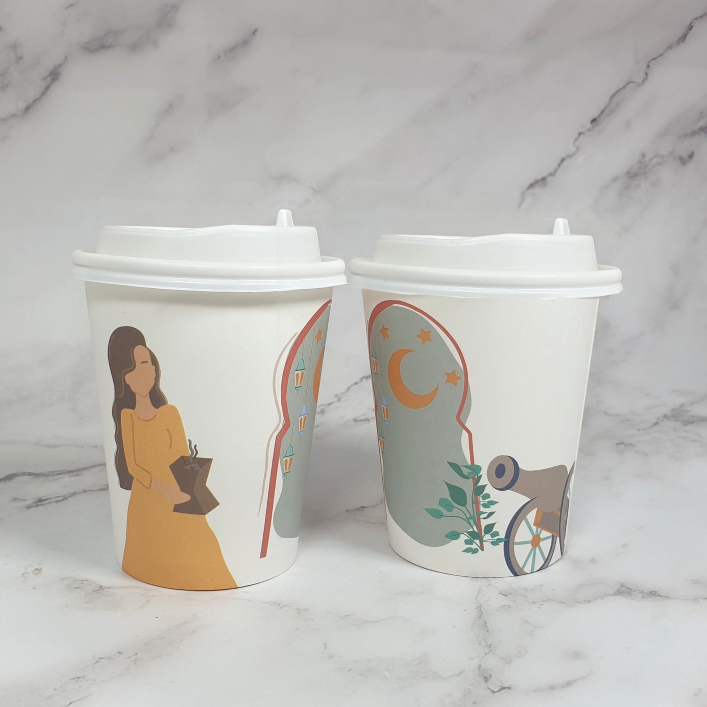 Small Paper Cups for Arabic Coffee (12 pcs)