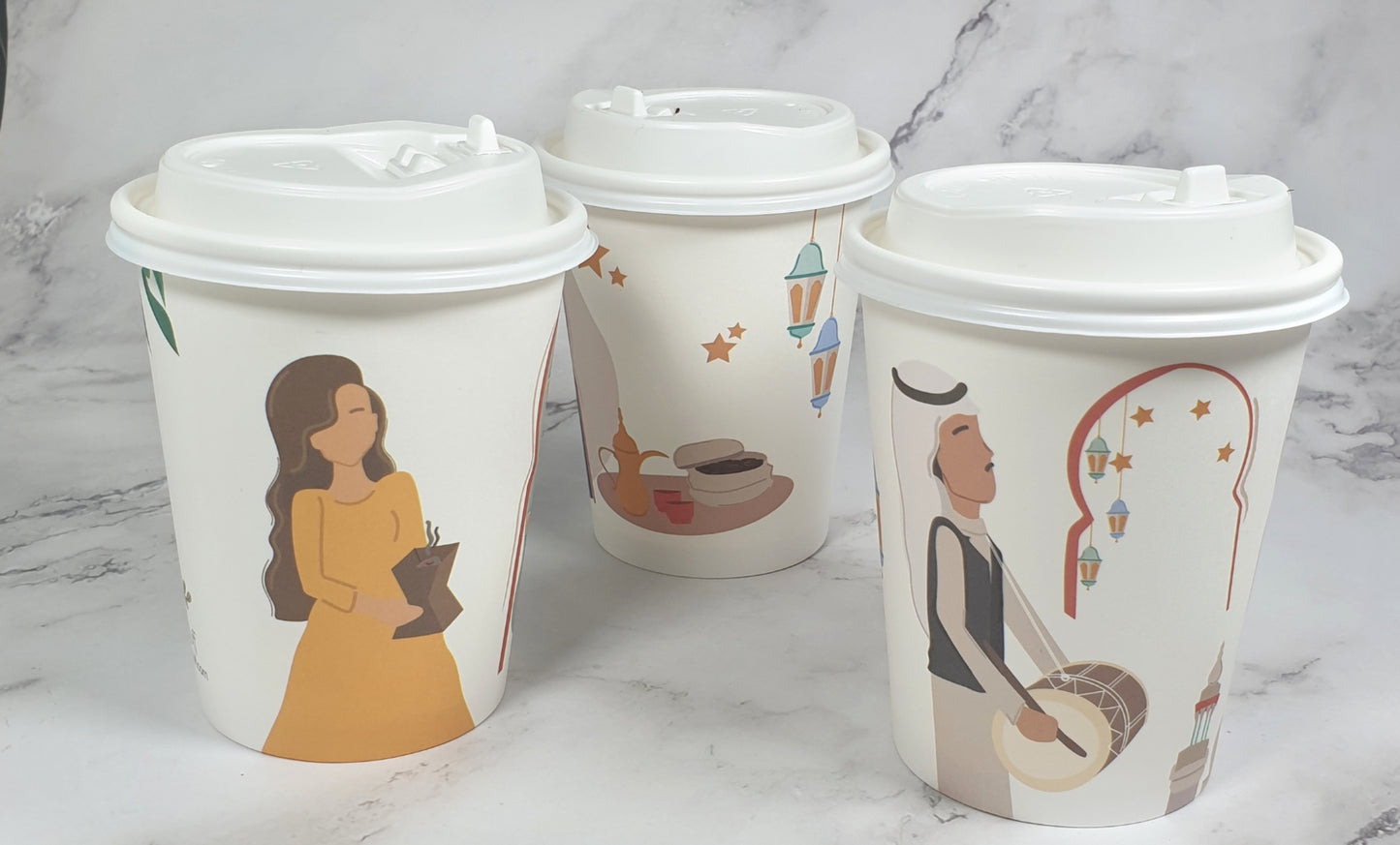 Small Paper Cups for Arabic Coffee (12 pcs)