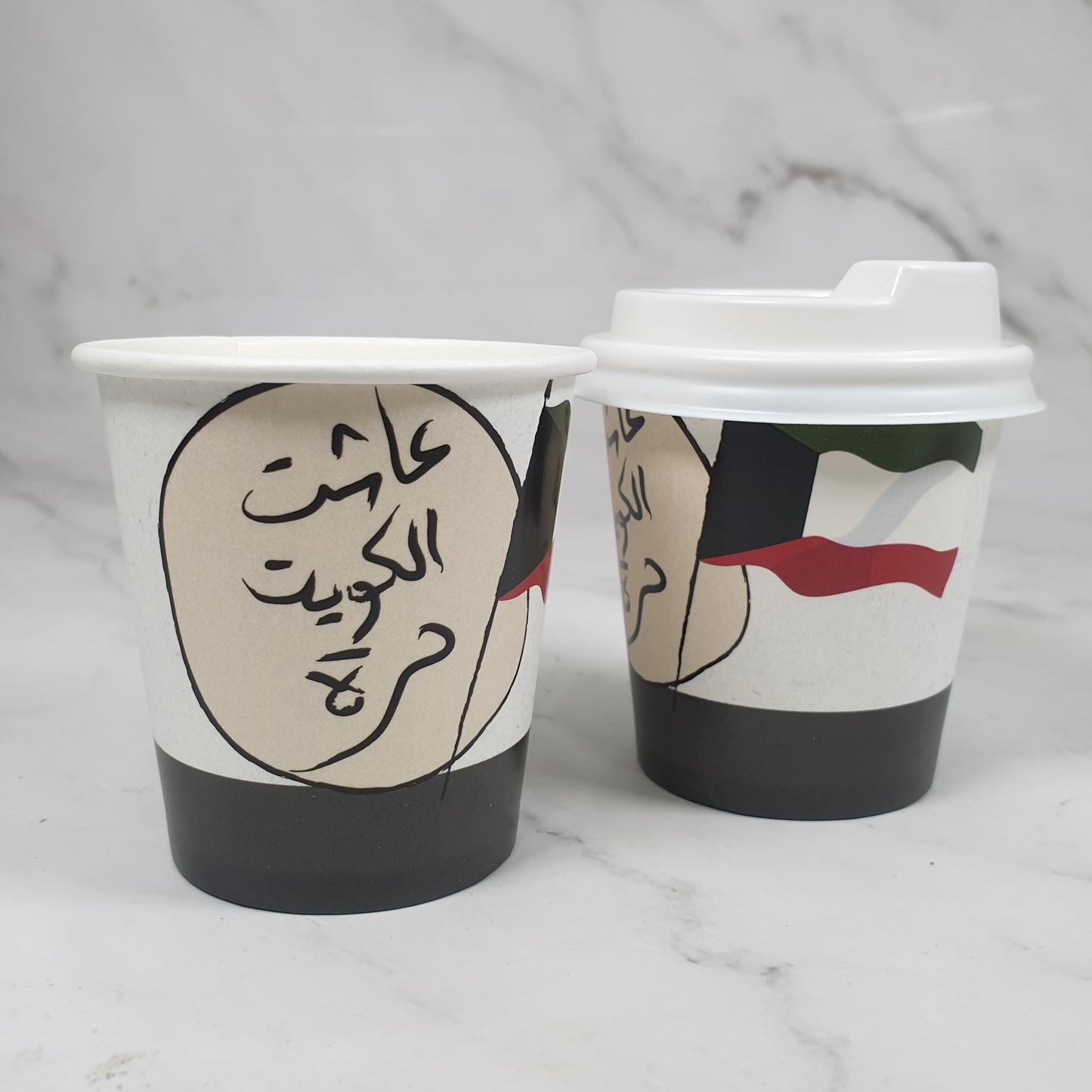 الكويت ١٩٩١ | اكواب ورقيه بحجم صغير للقهوه العربيه - اختر الكميه