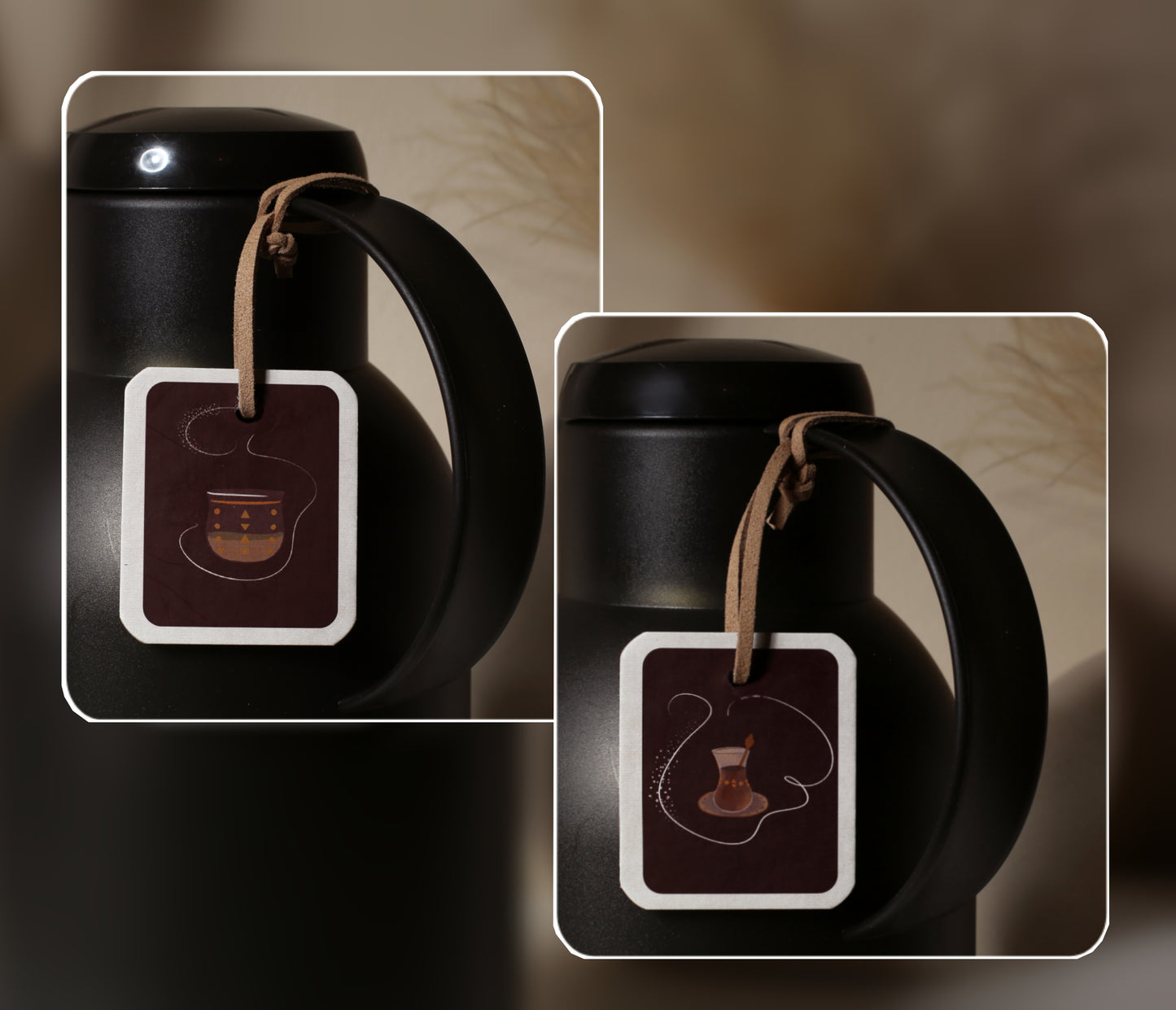 tea-coffee cardboard tags (set of 2)