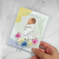 Newborn3D Card (choose between pink or blue flowers)